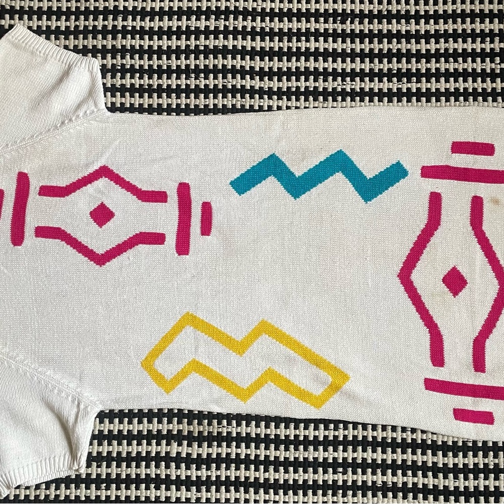 Colorful Geometric Pattern Sweater dress